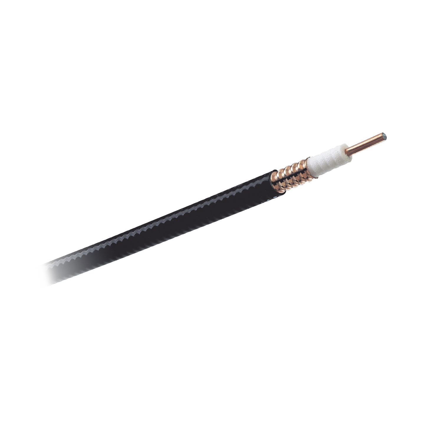 Retazo de Cable coaxial Heliax de 1/2", cobre corrugado, blindado, 50 Ohms 50FT