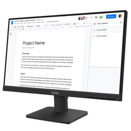 Monitor Lenovo Thinkvision S22-4e /21.5 Fhd 1920x1080 Ips / 1x Hdmi 1.4, 1x Vga /3 Yr Garantia Centro De Servicio