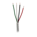 Bobina de Cable 305 Metros: 4 x 22 AWG, Color Blanco, CM, Para Sistemas de Seguridad y Alarmas