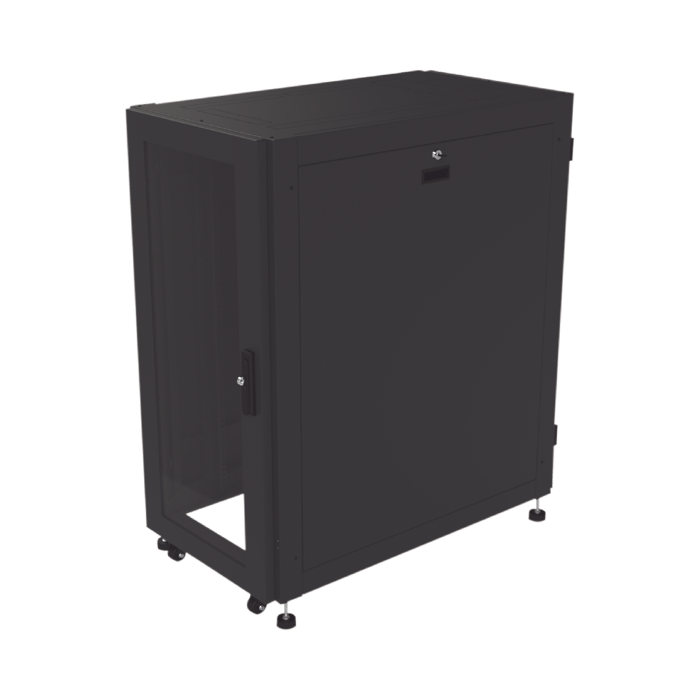 Gabinete Profesional para Telecomunicaciones de 24UR, 600 mm de Ancho x 1000 mm de Profundidad, Se envía el Gabinete Armado.