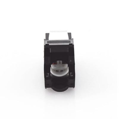 Módulo Jack Keystone Cat5e (toolless), con terminación en ángulo 180 º Color Negro, Compatible con Faceplate y Patchpanel Linkedpro
