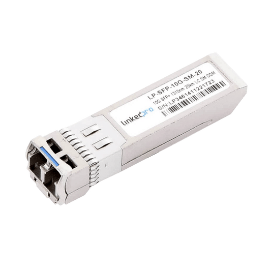 Transceptor Óptico SFP+ (Mini-Gbic) / Monomodo 1310 nm / 10 Gbps / 10GBASE-LR / Conectores LC/UPC Dúplex / DDM / Hasta 20 km