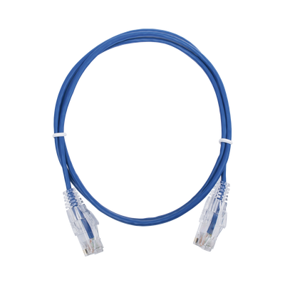 Cable De Parcheo Slim Utp Cat6 - 1 Metro (3.28 Pies), Azul, Diámetro Reducido (28 Awg)