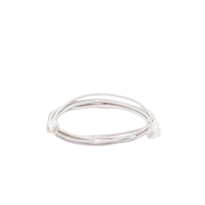 Cable de Parcheo Slim UTP Cat6 - 3 m Blanco Diámetro Reducido (28 AWG)