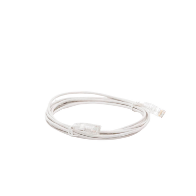 Cable de Parcheo Slim UTP Cat6 - 3 m Blanco Diámetro Reducido (28 AWG)