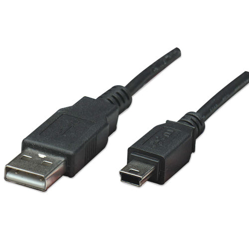 Cable USB, manhattan, V2.0 A-mini B 3.0m Negro