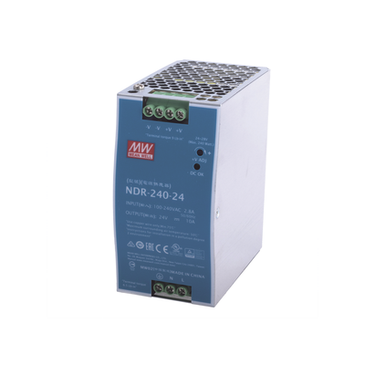 Fuente De Poder Industrial De 240w, Salida 24vcc, 10a, Para Montaje Riel Din