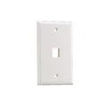 Placa De Pared Vertical, Salida Para 1 Puerto Keystone, Color Marfil