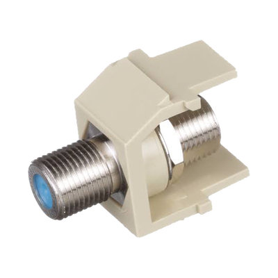 Módulo Acoplador Coaxial Tipo F, Keystone, De 75 Ohms, 3.0 Ghz, Color Marfil