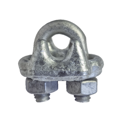 Nudo/ Perro/ Abrazadera Acero Forjado Para Cable De 1/4" Galv. Por Inmersión En Caliente.