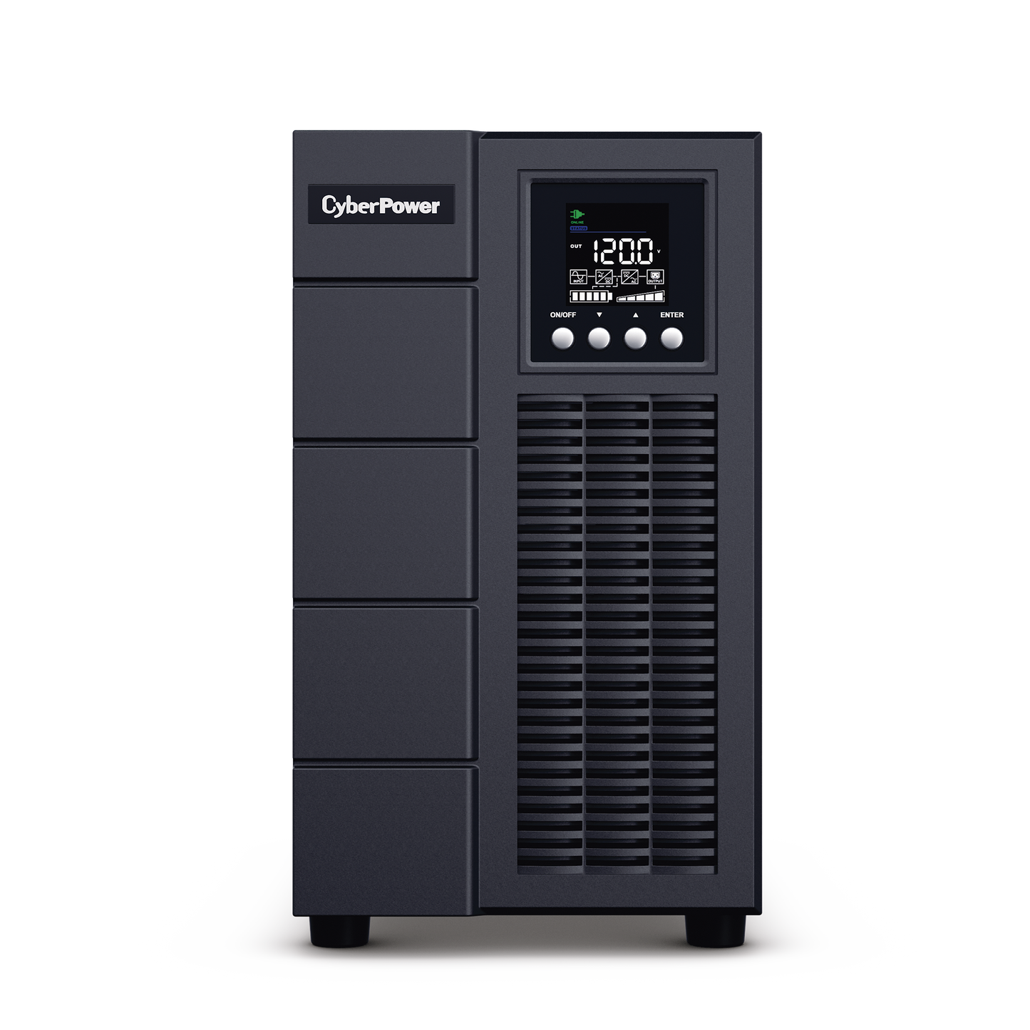 No Break Cyberpower Ols3000 3000va / 2700w Online, Lcd ,torre, Voltaje De Entrada Y Salida 120v, Nema 5-20r X 4, 2 AÑos De Garanta 1 Batera.