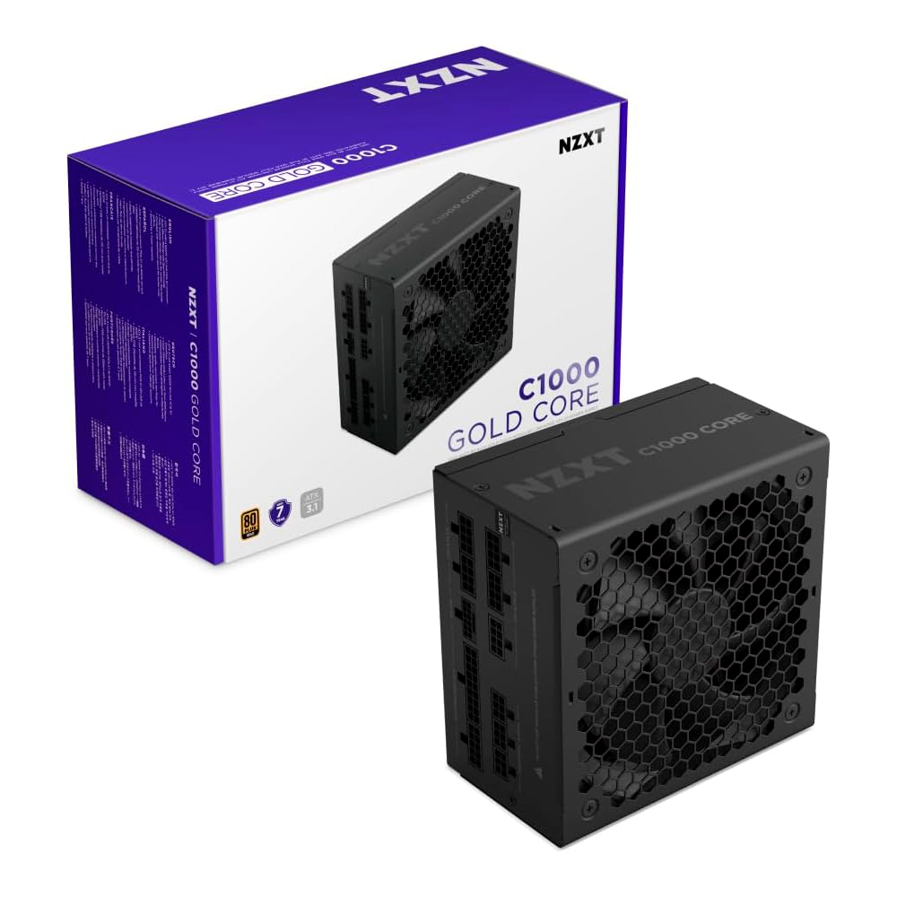 Fuente De Poder Nzxt C1000 Gold Core 80plus Fully Modular Atx 3.1 Power Supply Us Power Cord