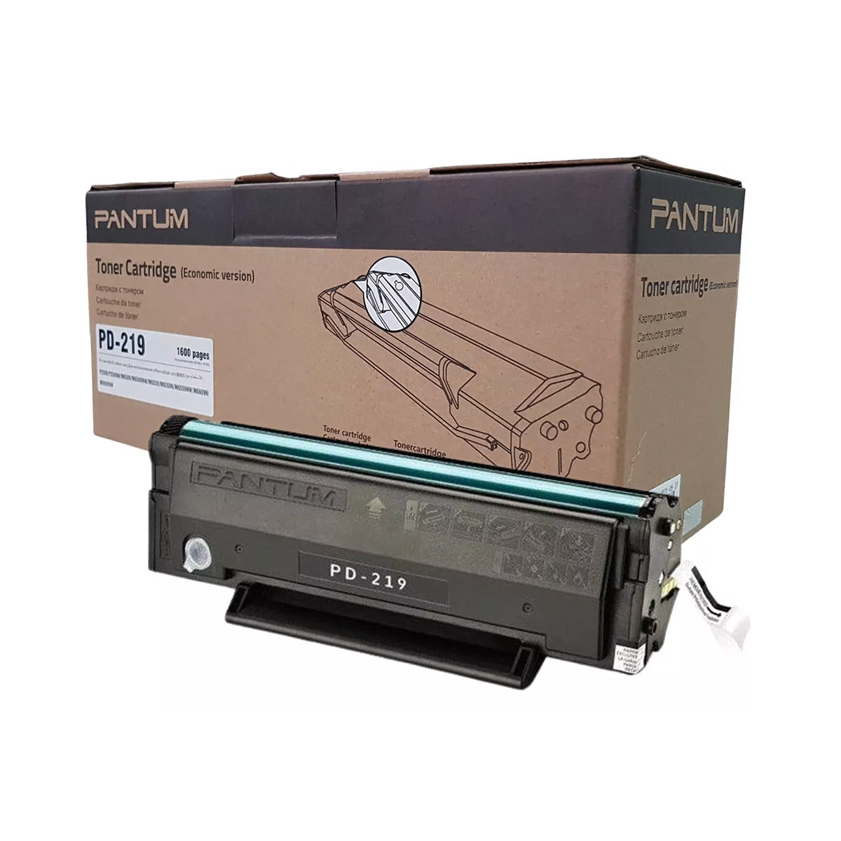 Toner Pantum Pd219 Negro, Rendimiento 1600 Paginas, Para Equipo P2509w, M6509nw Y M6559nw