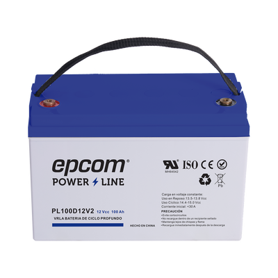 Batería 12 Vcc / 100 Ah / Ul / Tecnología Agm-vrla / Ciclo Profundo / Para Uso En Aplicaciones Fotovoltaicas Y De Emergencia / Terminales T4