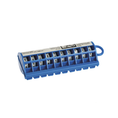 Dispensador De Etiquetas Marcadoras, Con Rollos Pre-impresos Con Números 0-9, De 2.4 Metros, Color Blanco