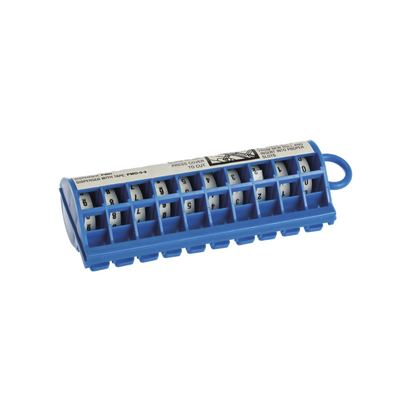 Dispensador De Etiquetas Marcadoras, Con Rollos Pre-impresos Con Números 0-9, De 2.4 Metros, Color Blanco