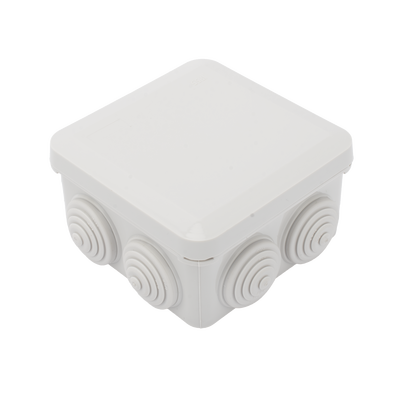 Caja Derivación-conexión De Plástico (89 X 89 X 50 Mm) Con 7 Glándulas De Goma. Para Instalaciones Comerciales, Residenciales E Industriales. Cerrado A Presión.