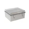 Gabinete Plástico Abs, Puerta Transparente, Uso En Intemperie (350 X 460 X 160 Mm) Cierre Por Broches Inoxidables Y Permite Cerrado Con Candado Y Llave (perno 5mm) No Incluido