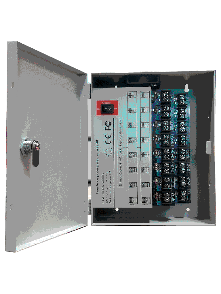 Fuente De Poder/ Dahua/ Psu1220d16h/ Saxxon De 11 A 15 Vcd/ 20 Amp/ P16 Camaras Hasta 4k/ 1.25 Amperes Por Canal/ Proteccion Contra Sobrecargas/ Filtro De Ruido Por Canal/ Uso Rudo
