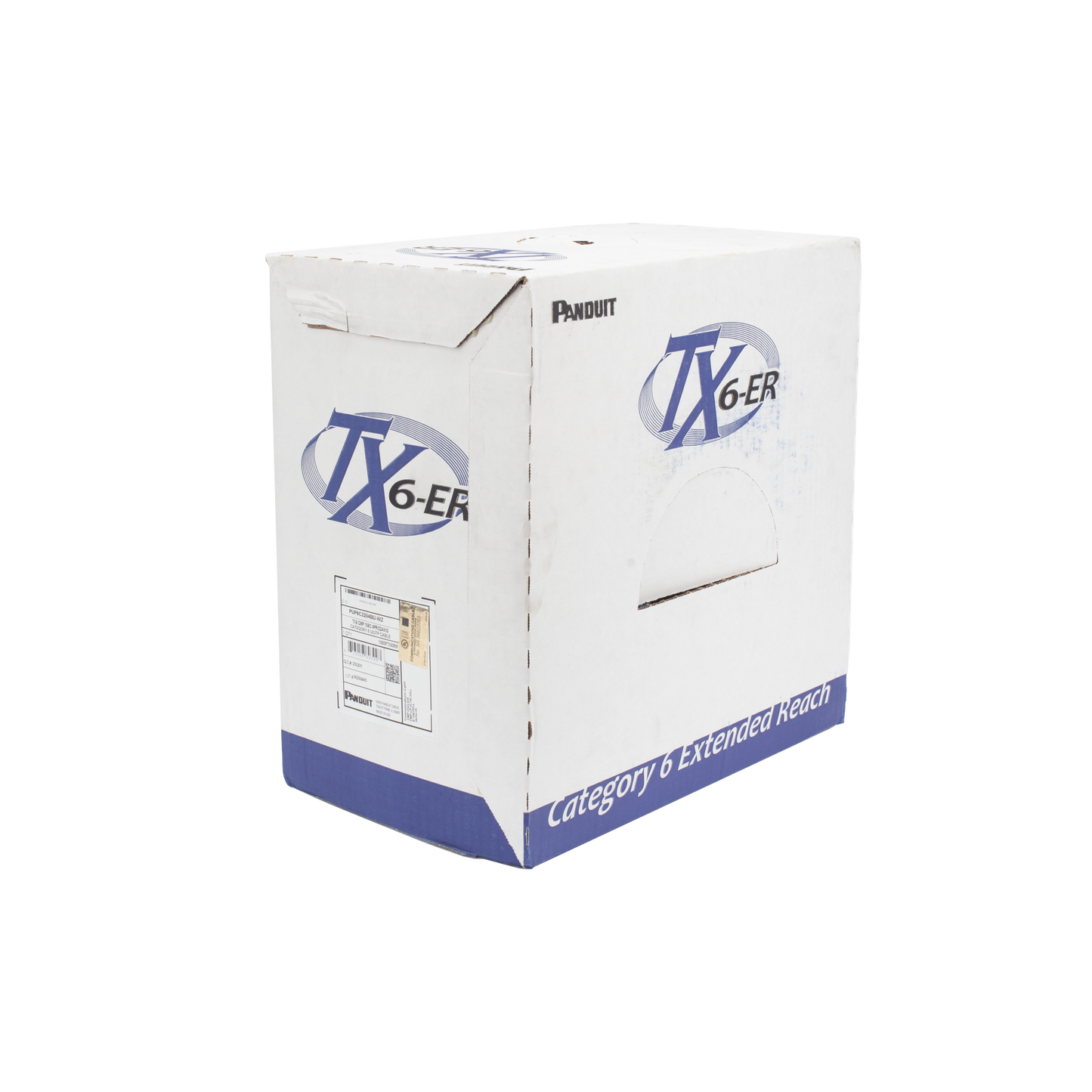 Bobina de Cable UTP de 4 Pares, Cat6 de Rango Extendido, 22 AWG, CMP (Plenum), Color Azul, 305 m