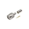 Conector TNC Macho de Anillo Plegable para Cables RG-58/U, RG-142/U, LMR-195, Níquel/ Oro/ Teflón.