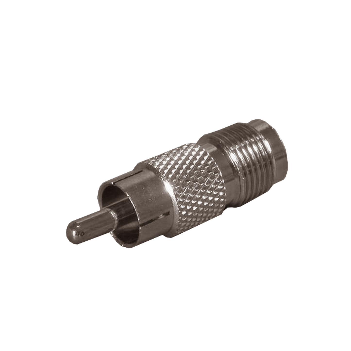 Adaptador de TNC Hembra a RCA Macho tipo Fono para Aplicaciones de Audio y Video, Níquel/ Oro/ Teflón.???