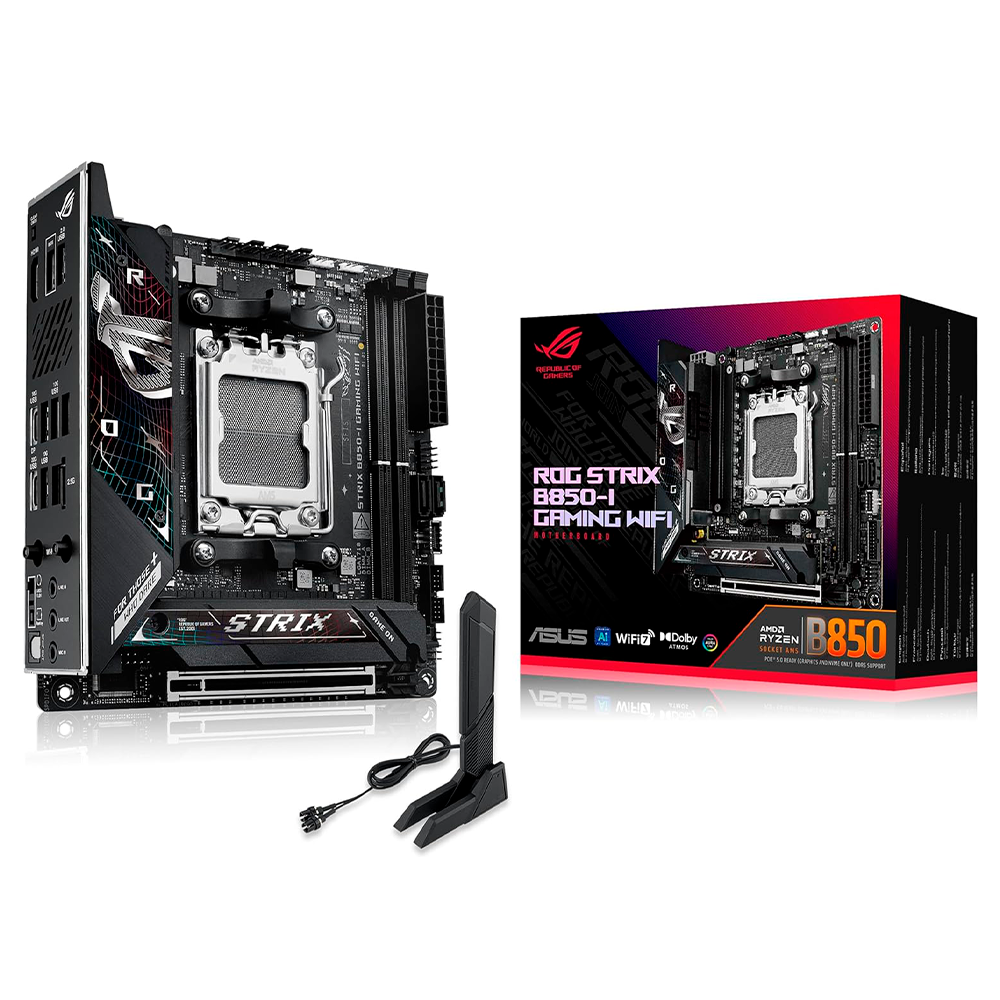 Mb Asus B850 Amd S-am5 9a Gen /2x Ddr5 8400 /hdmi /dp Tipo-c /2x M.2 /4x Usb 3.2 /wifi 7 /bluetooth /mini Itx /gama Media /gamer