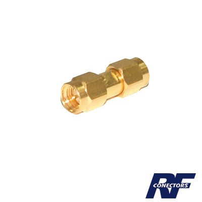 Adaptador Tipo Barril, De Conector Sma Macho A Sma Macho, Oro/ Oro/ Teflón.​