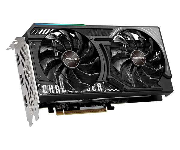 Tarjeta De Video Asrock Amd Radeon Rx 9060 Xt Challenger Oc/8gb Gddr6/pcie 5.0 X 16/128 Bits/boost Clock 3290 Mhz/dual Fan Con Indicador Led/1 Hdmi 2.1/2 Displayport 2.1/resolución Max 8k