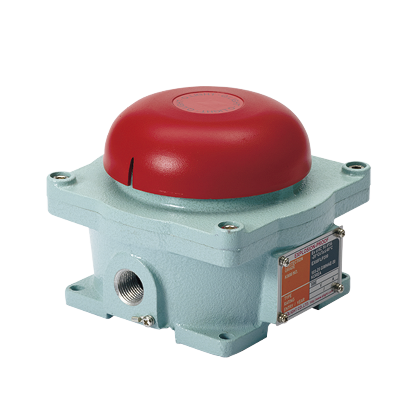 Campana audible a prueba de explosiones para áreas peligrosas Clasificación de protección Ex División ??? Grupo C T6 ??? IP56 Máx. 95 dB a 110 VCA