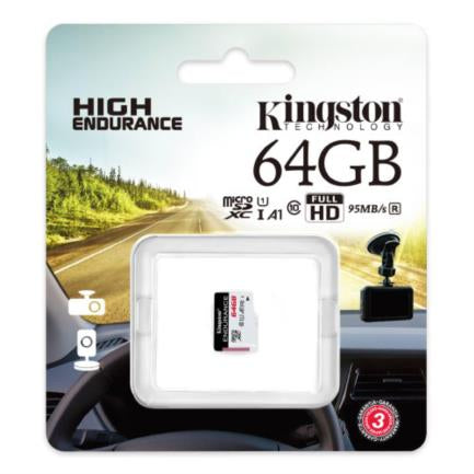 Memoria Flash Micro Sd Kingston Sdhc High Endurence 64gb 95r Uhs-i U1 V10 P/ Videovigilancia(sdce/64gb)