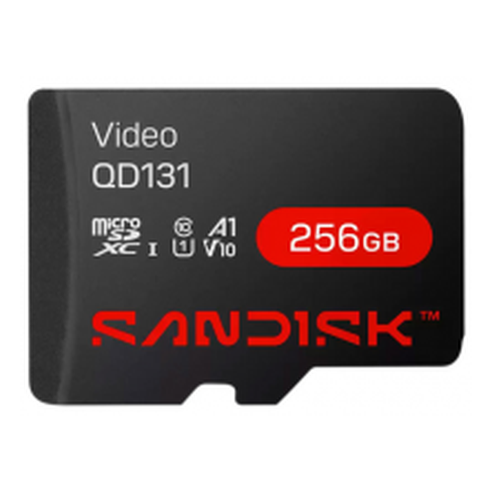Memoria Sandisk Video Sc Qd131 Micro Sdxc 256gb Videovigilancia 24/7 Clase 10 U1 Lect 160mb/s Esc 18mb/s Sdsdqas5-256g-bp