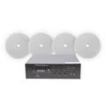 Kit De Amplificador De 120w Para Escritorio | 4 Altavoces 6" | Montaje En Techo | 20w | 70/100v