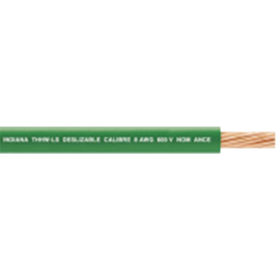 100 Metros / Cable Eléctrico / 8 Awg / Color Verde / Cobre Suave Cableado / Aislamiento De Pvc / Auto Extinguible