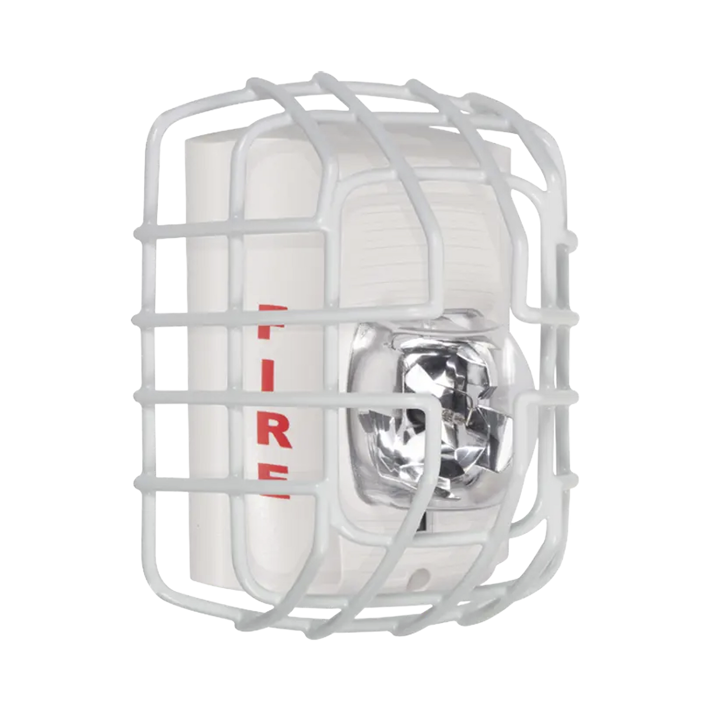 Protector De Rejilla Anti Vandalismo Y Golpes Accidentales, Color Blanco, Para Sirenas/Estrobos/Bocinas System Sensor, Montaje a Ras, 7.40"Altox6.15"Anchox3.39"Profundidad