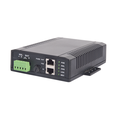 Controlador Solar Poe, Entrada 12 Vcc Hasta Un Panel Solar De 125 Watts, Salida Poe Pasivo En 12 Vcc Hasta 10 Watts Máximo.