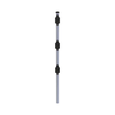 Poste De Paso De 0.75m Para Cerca Electrificada. Tubo Galvanizado Cal. 18 De 1"diam. Con Tapón Y 3 Aisladores Instalados.