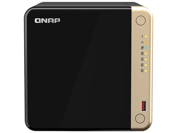 Qnap Ts-464 4-bay High-performance Desktop Nas. Intel 4c/4t Processor, Burst Up To 2.9ghz With 8gb Ddr4 Ram, 2 X 2.5gbe, 2 X M.2 2280 Pcie Gen 3 X1, 1 X Pcie Gen3 X2 Slot For Network/storage Expansio