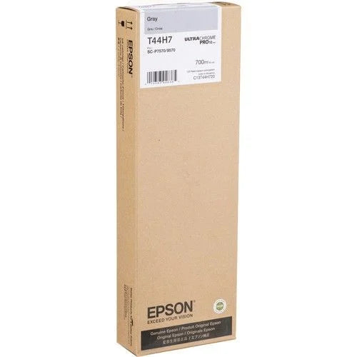 Cartucho Epson Modelo T44h Ultrachrome Pro12 Gris, Para Plotter P7570 Y P9570 (700ml)