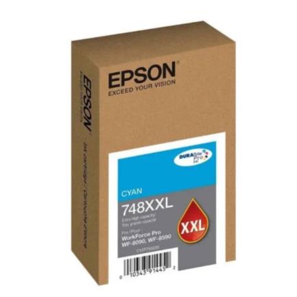 Cartucho Epson Modelo T748xxl Cyan, Para Wf-6090, Wf-6590, Alta Capacidad, Rendimeinto De 7,000 Impresiones, Costo Pp $0.18c
