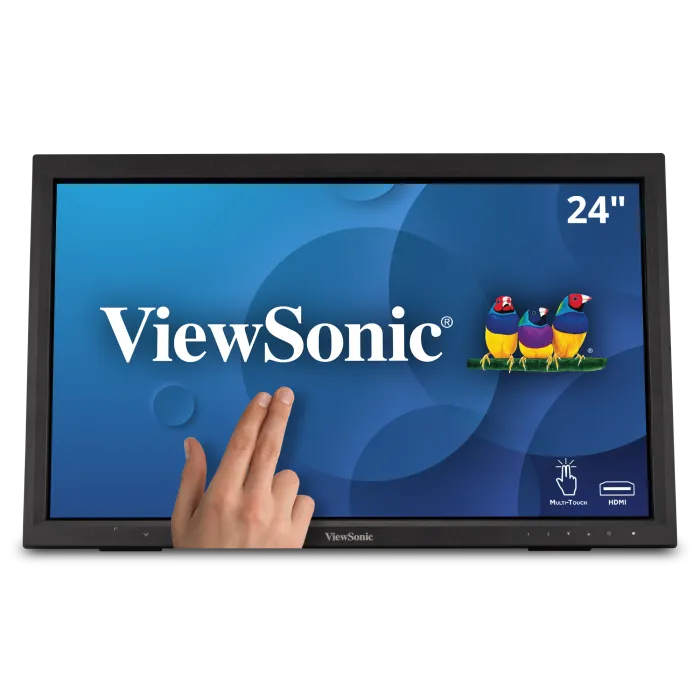 Monitor Touch Viewsonic Td2423d/ Tecnologia Infrarroja/ 10 Puntos Tactiles/ 24 Pulgadas/ Full Hd / 1920 X 1080 / Vga / Hdmi / Vesa / Cable Hdmi /cable Usb-a A Usb-b/ 3 AÑos De Garantia