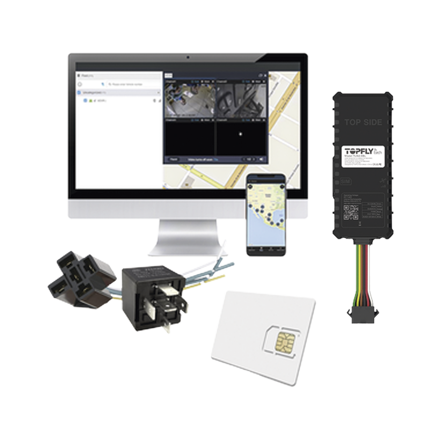 Tecnología de seguimiento básico para vehículos / rastreador satelital con conectividad 4G LTE y BLE / alertas de encendido y apagado del motor + 12VRELAY + SIM500MB2Y + EPCOMGPSANUAL