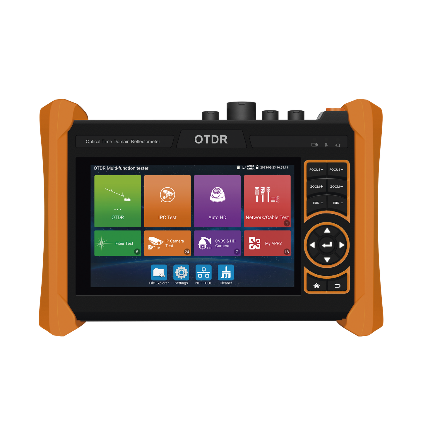 Tester Profesional OTDR y Video | Fibra Óptica | Cámaras IP | Cableado y Redes| Pantalla 5.4" Táctil | Soporta 4K/8K | HDMI/VGA | Medidor Potencia Óptica | Alcance 150KM | Localizador Fallos VFL | PoE Integrado | WiFi | In