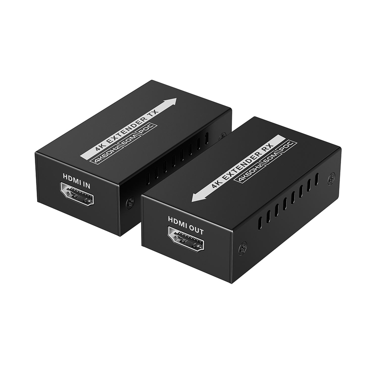 Kit extensor HDMI de tamaño mini | 4K60Hz a 60 metros | Solo requiere alimentación TX | Sobre CAT6/CAT6A/CAT7 |