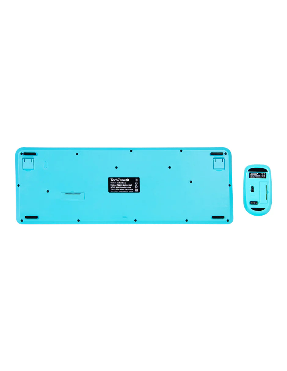 Teclado/mouse Techzone Tz20comb02-ina Inalambrico Ranura Soporte Azul