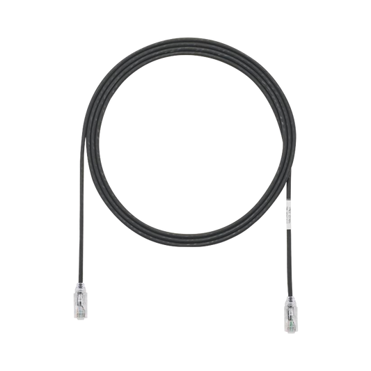 Cable de Parcheo TX6, UTP Cat6, Diámetro Reducido (28AWG), Color Negro, 7ft