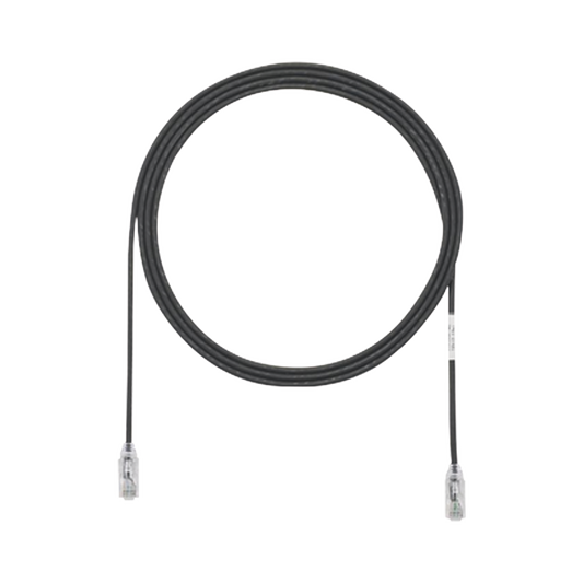 Cable de Parcheo TX6, UTP Cat6, Diámetro Reducido (28AWG), Color Negro, 8 ft