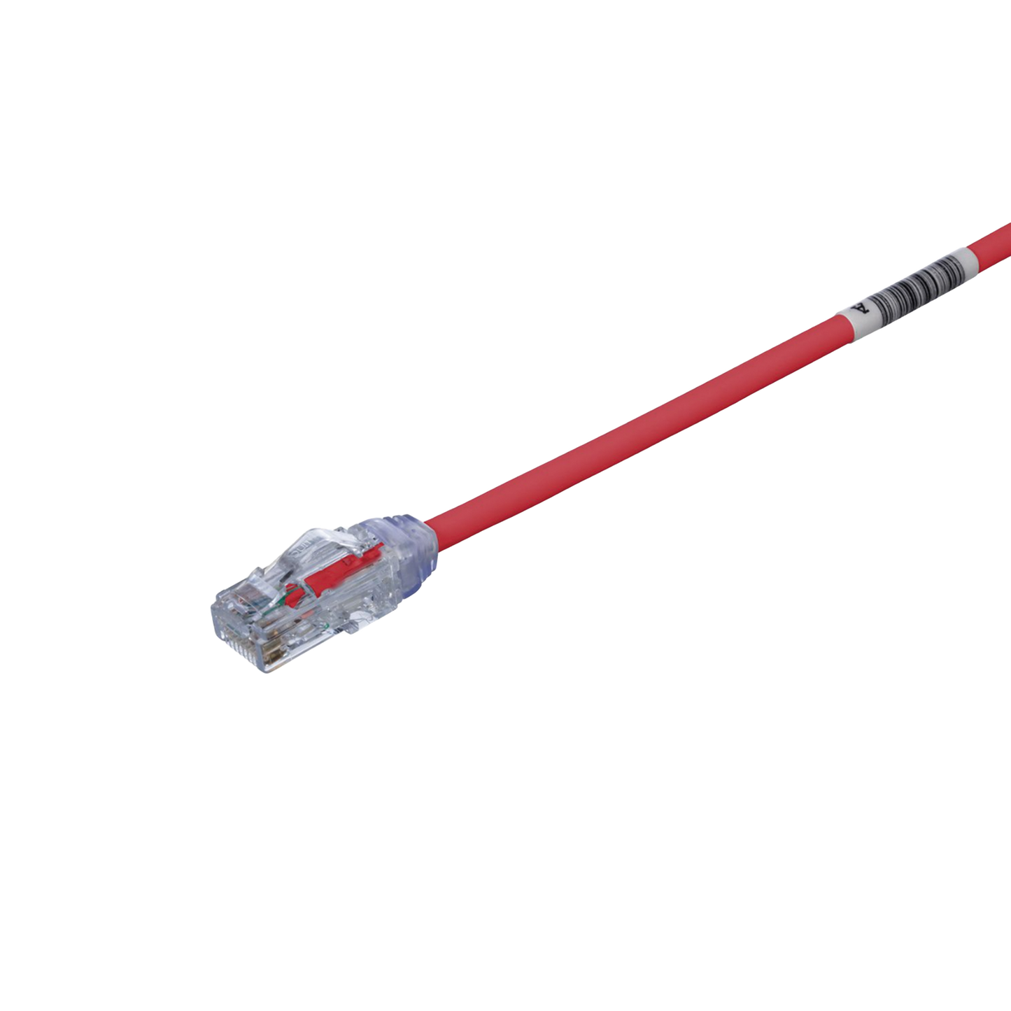 Cable de Parcheo UTP Cat6A, CM/LSZH, Diámetro Reducido (28AWG), Color Rojo, 1ft