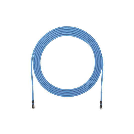 Cable de Zona U/UTP Cat6A, Con Plug Modular en Cada Extremo, Conductor 23 AWG Sólido, CMP (Plenum), 100 ft, Color Azul