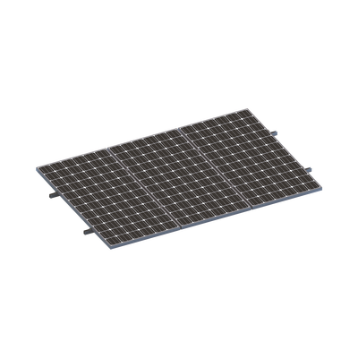 Kit De Minirieles Para Panel Solar Arreglo 1x3 Para Instalación Plano En Lámina